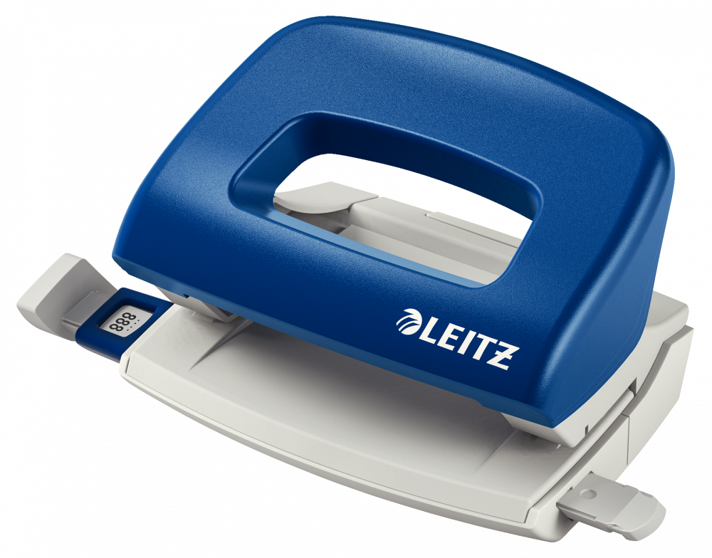 Dziurkacz mały Leitz 5058, do 10 kartek, niebieski