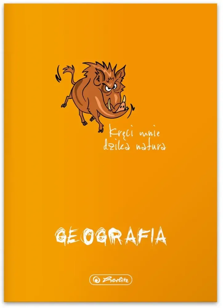 Zeszyt przedmiotowy w kratkę Herlitz ECO Geografia, A5, miękka oprawa, 60 kartek, pomarańczowy
