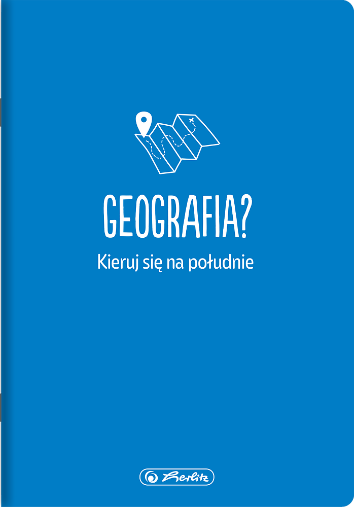 Zeszyt przedmiotowy w kratkę Herlitz Geografia, A5, miękka oprawa, 60 kartek, niebieski