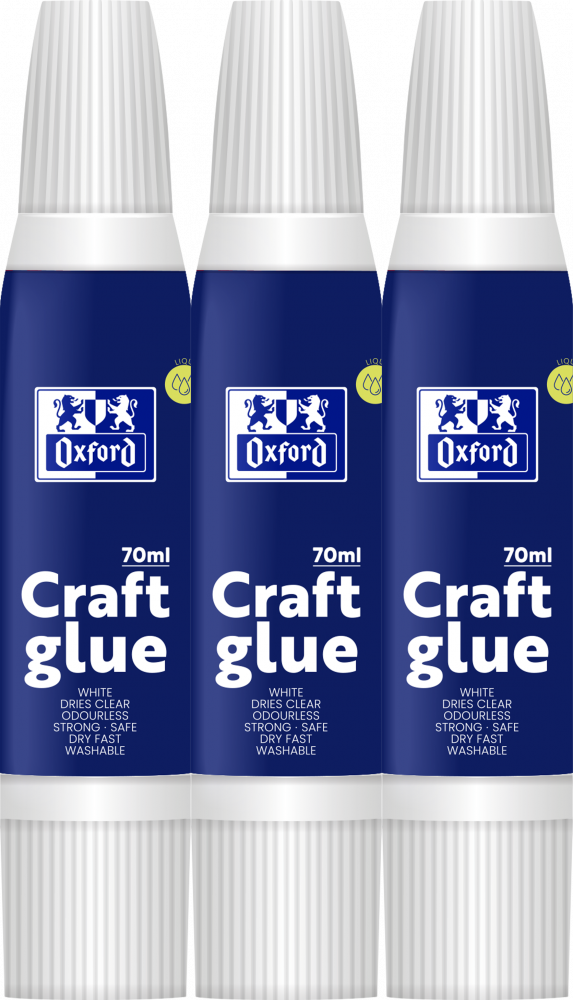 3x Klej Oxford Craft, w płynie, 70ml, biały