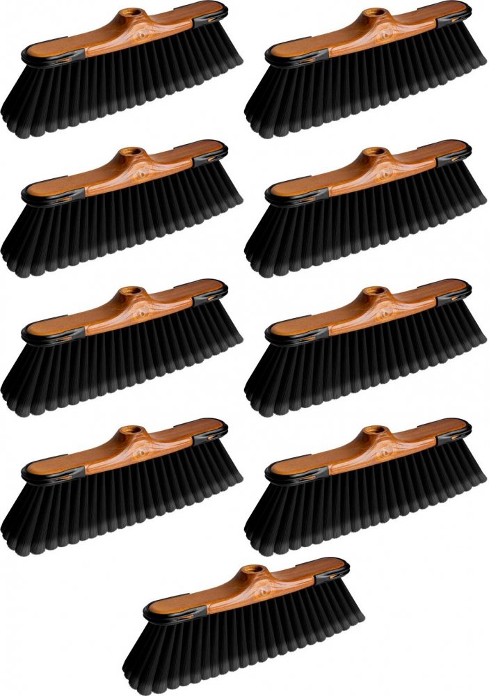 9x Miotła York Grand, 34cm, brązowy - końcówka