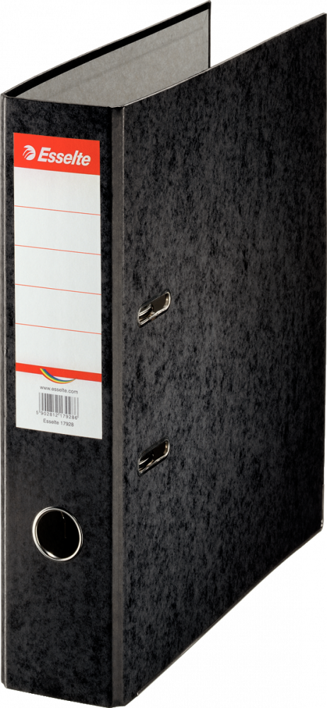 Segregator A4 Esselte Rainbow, szerokość grzbietu 75mm, do 500 kartek czarny