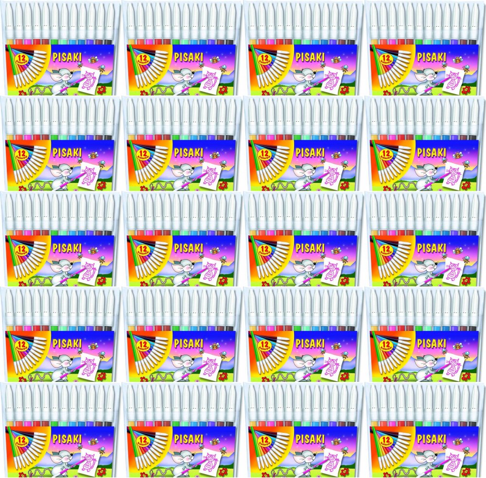 20x Pisak Kamet, okrągła, 12 sztuk, mix kolorów