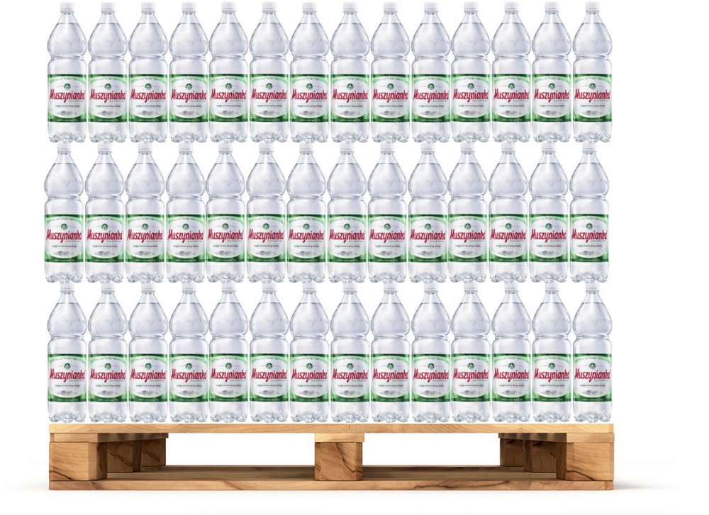 180x Woda niegazowana niskonasycona CO2 Muszynianka, wapniowo-magnezowa, 1.5l, butelka PET