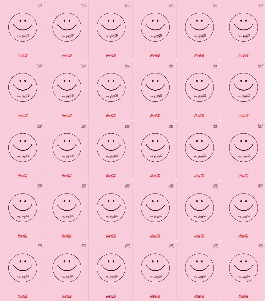 40x Zeszyt A5 Interdruk Coca Cola, w kratkę, 60 kartek, mix wzorów