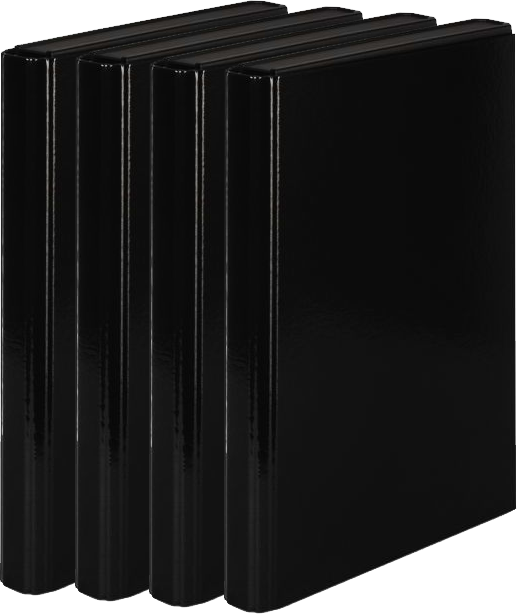 4x Teczka akademicka na rzep VauPe, A4, 35mm, czarny