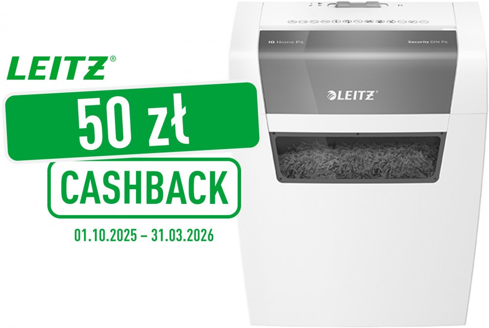 Niszczarka do papieru Leitz IQ Home P4, konfetti 4x28mm, 6 kartek, P-4 DIN, biały