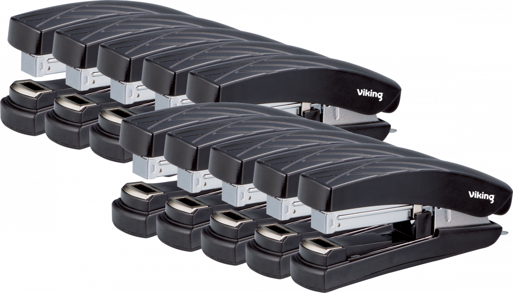 10x Zszywacz Viking, do 30 kartek, czarny