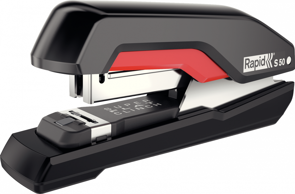 Zszywacz Rapid Supreme S50, do 50 kartek, czarno-czerwony