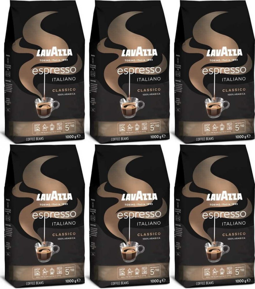 6x Kawa ziarnista Lavazza Espresso Italiano Classico, 1kg
