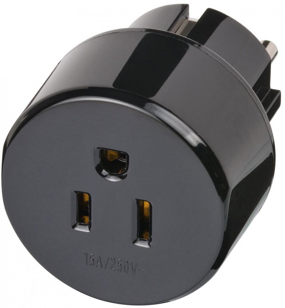 Adapter podróżny USA/Japonia Brennenstuhl, z uziemieniem, czarny