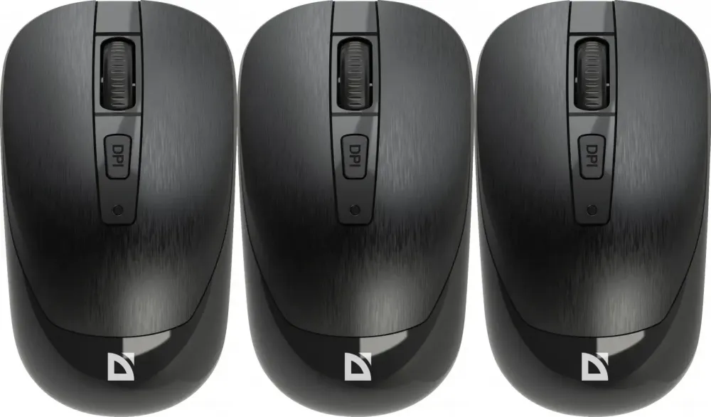 3x Myszka bezprzewodowa Defender Wave MM-995 RF, optyczna, czarny