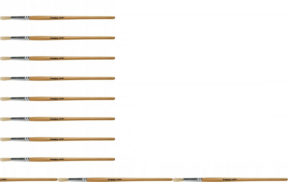 12x Pędzel szkolny Happy Color, nr 8, okrągły, 1 sztuka