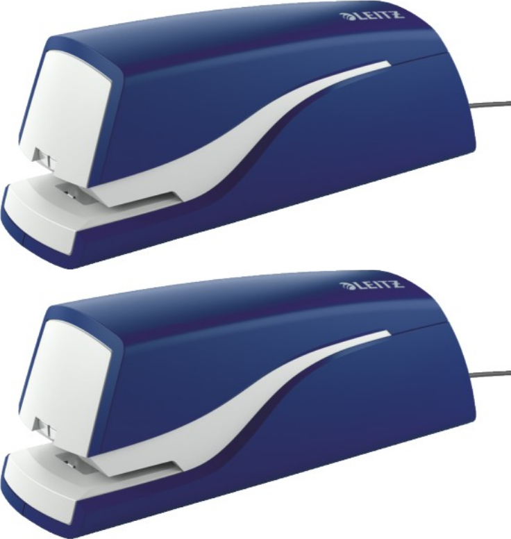 2x Zszywacz elektryczny Leitz 5532, do 10 kartek, niebieski