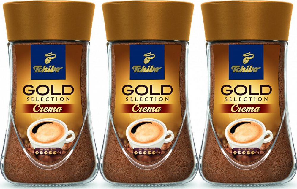 3x Kawa rozpuszczalna Tchibo Gold Selection Crema, 180g