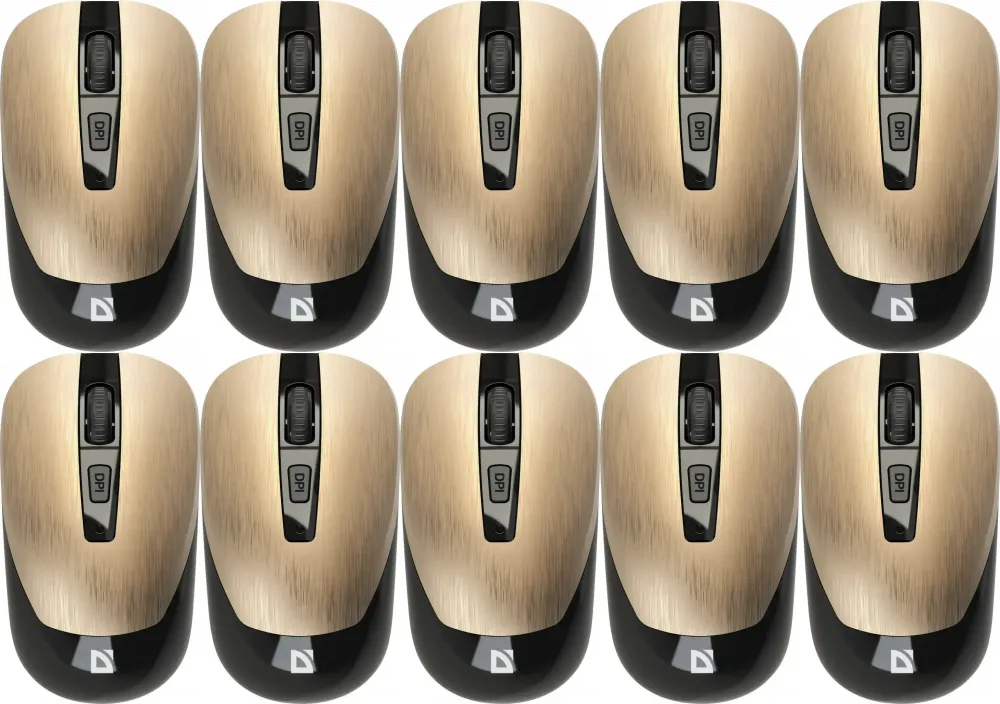 10x Myszka bezprzewodowa Defender Wave MM-995 RF, optyczna, złoty