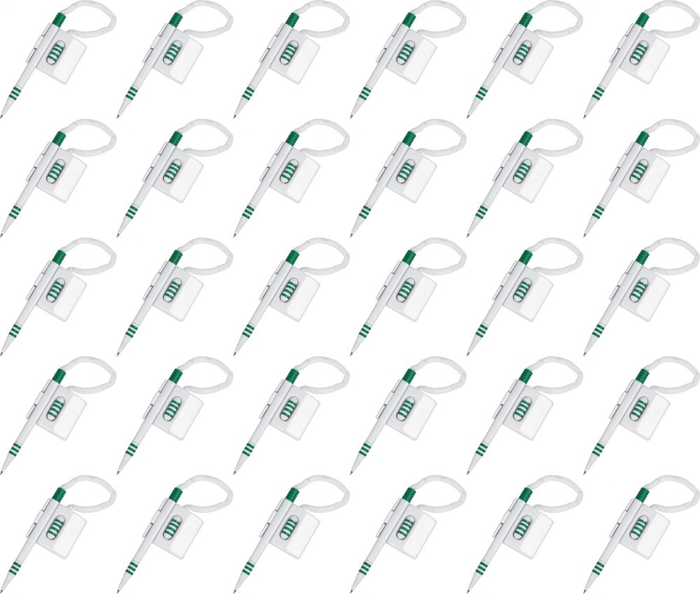 100x Długopis mocowany na sprężynce D.Rect, AT15, leżący, niebieski