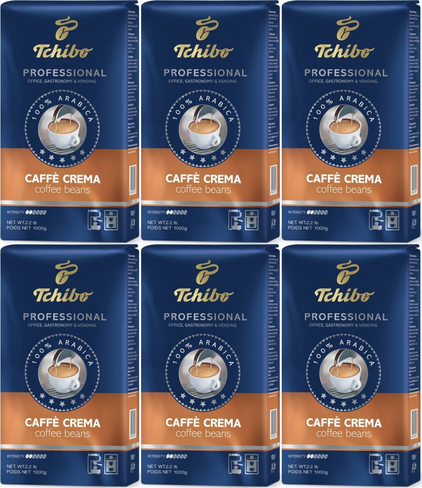6x Kawa ziarnista Tchibo Professional Caffé Crema, 1kg