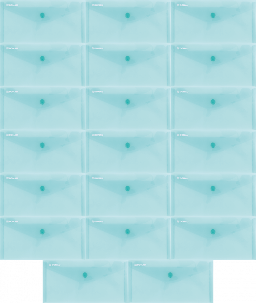 20x Teczka kopertowa Donau, DL, na zatrzask, zielony