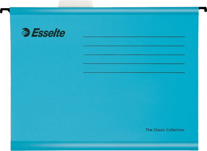 Teczka zawieszkowa kartonowa Esselte Classic, wzmacniana, A4, 345x240mm, 210g/m2 niebieski