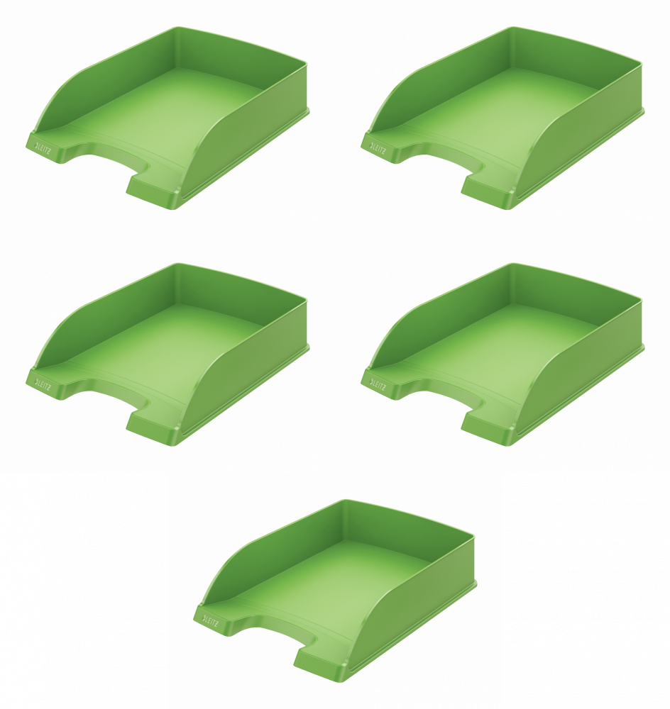 5x Półka na dokumenty Leitz Plus Standard, A4, plastikowa, jasnozielony