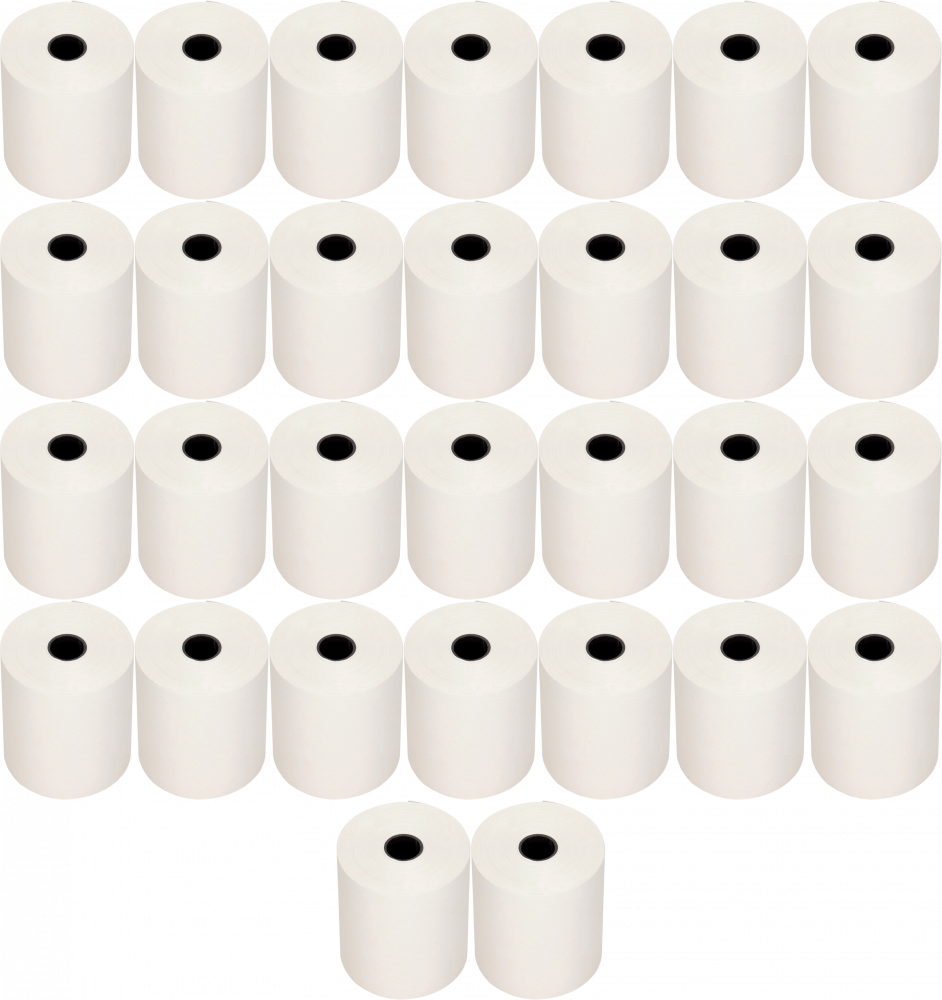 30x Rolka offsetowa Emerson, 57mmx25m, 55+/-5g/m2, biały
