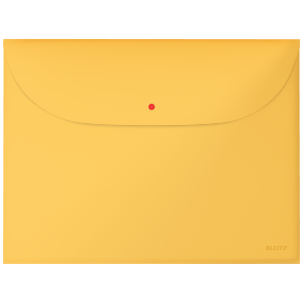 Teczka kopertowa Leitz Cosy, A4, z 2 przegródkami, na zatrzask, żółty