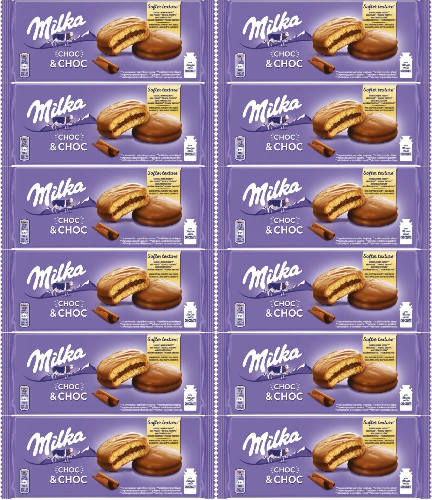 12x Ciastka Milka Soft Choc & choc, 150g