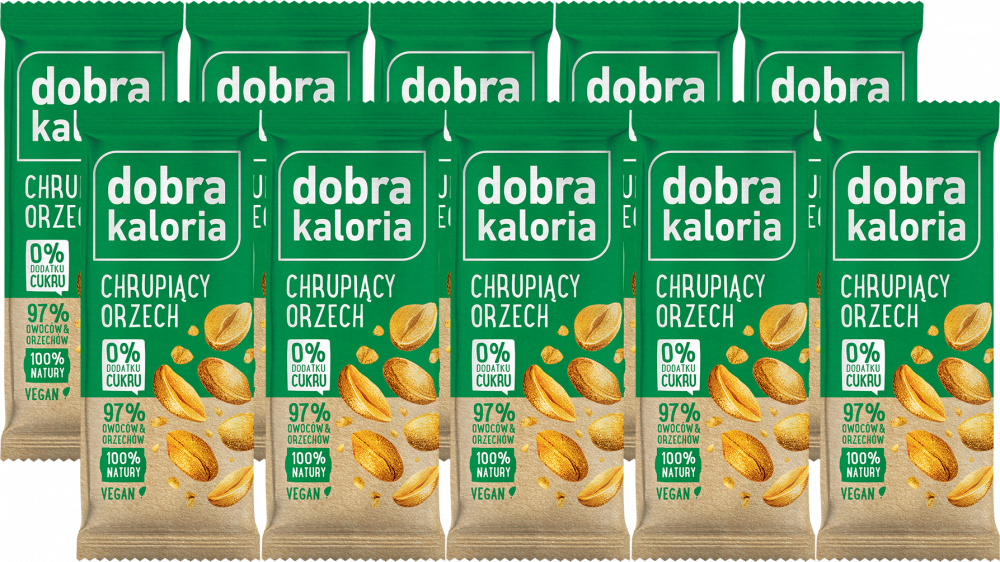 10x Baton Dobra Kaloria, chrupiący orzech, 35g