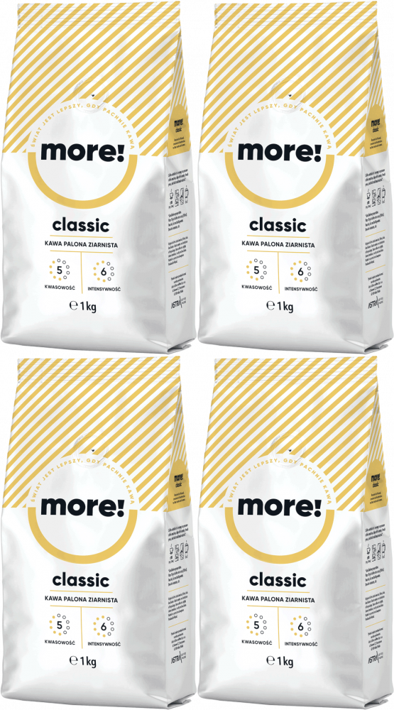 4x Kawa ziarnista Astra More Classic, 1kg