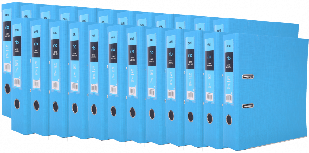 24x Segregator A4 Deli Rio, 76mm, niebieski
