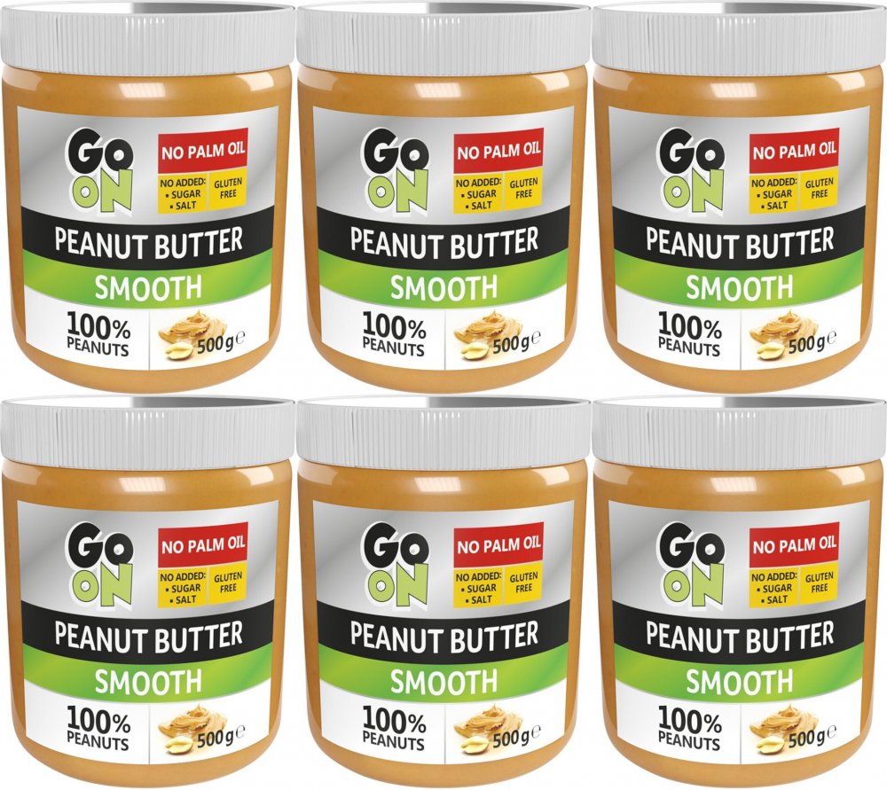 6x Masło orzechowe Sante Go On Smooth, 500g