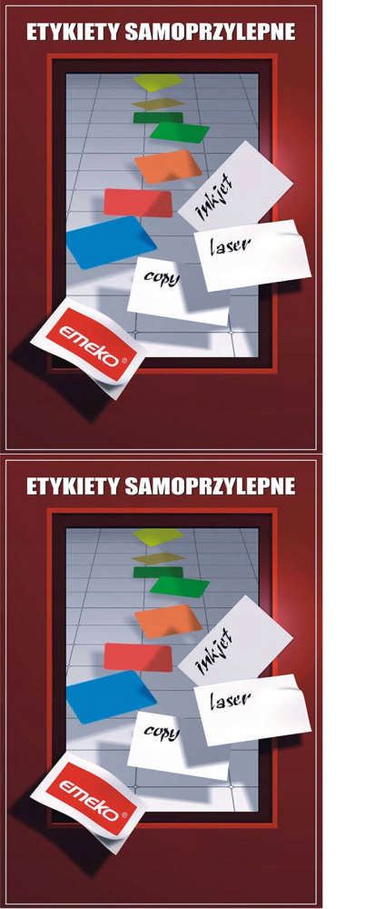 2x Etykiety samoprzylepne Emeko, 210x297mm, 100 arkuszy, biały
