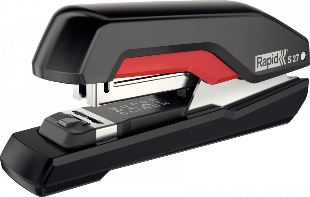 Zszywacz biurowy Rapid Supreme Omnipress S27, do 30 kartek, czarno-czerwony