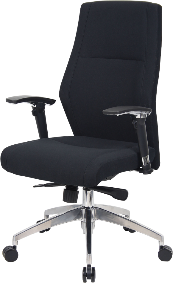 Fotel biurowy - gabinetowy Viking London, tkanina, czarny