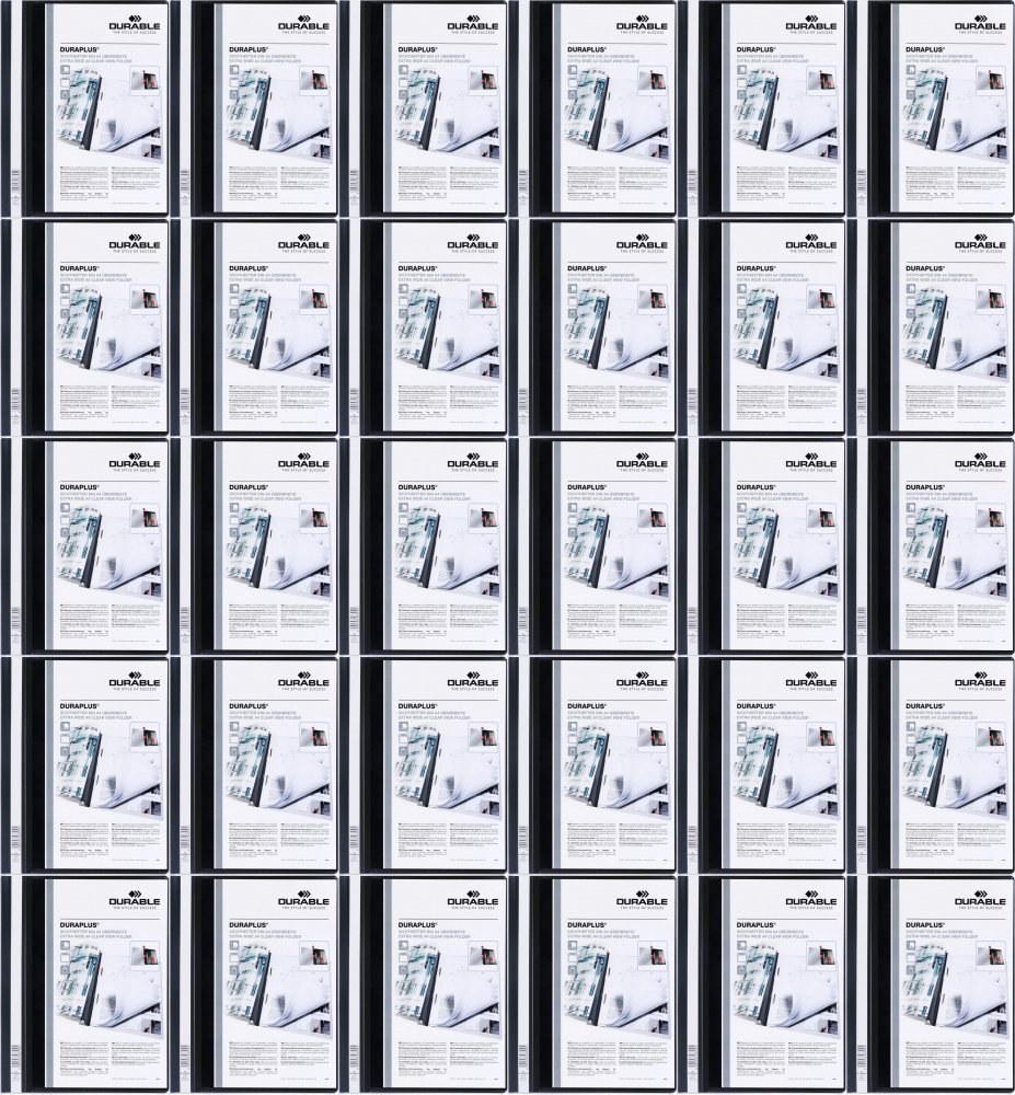 75x Skoroszyt plastikowy Duraplus Durable, A4, prezentacyjny, czarny