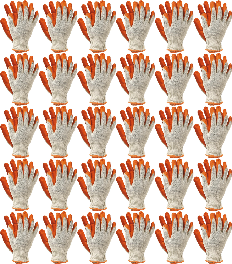 100x Rękawice robocze Reis, Wampirki RU, powlekane, rozmiar 10, pomarańczowy