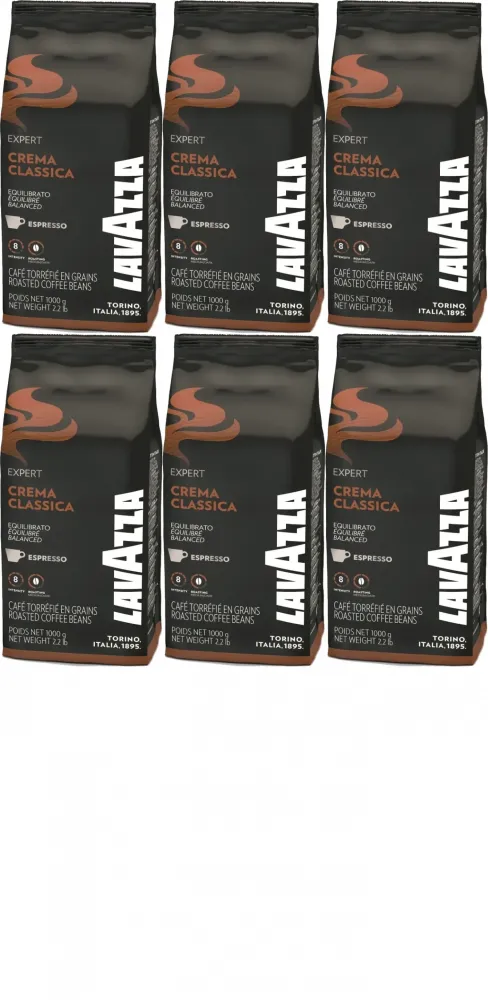 6x Kawa ziarnista Lavazza Crema Classica Expert, 1kg