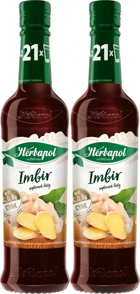 2x Syrop Herbapol Owocowa Spiżarnia, imbir, 420ml