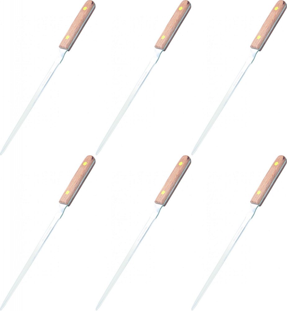 6x Nóż do kopert z drewnianą rączką Office Products, 25cm, brązowy