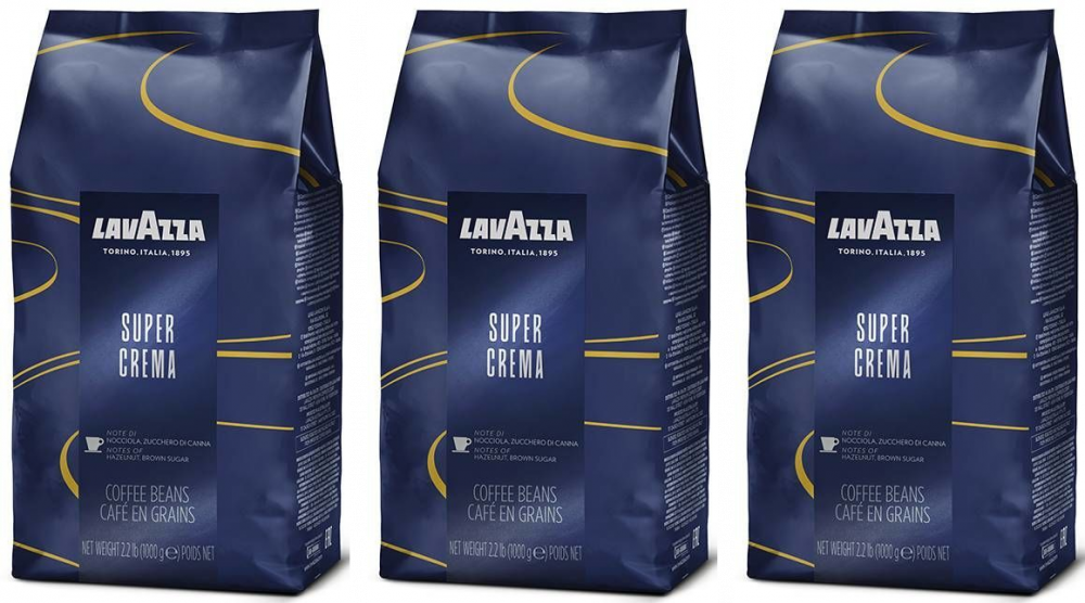 3x kawa ziarnista Lavazza Super Crema, 1kg