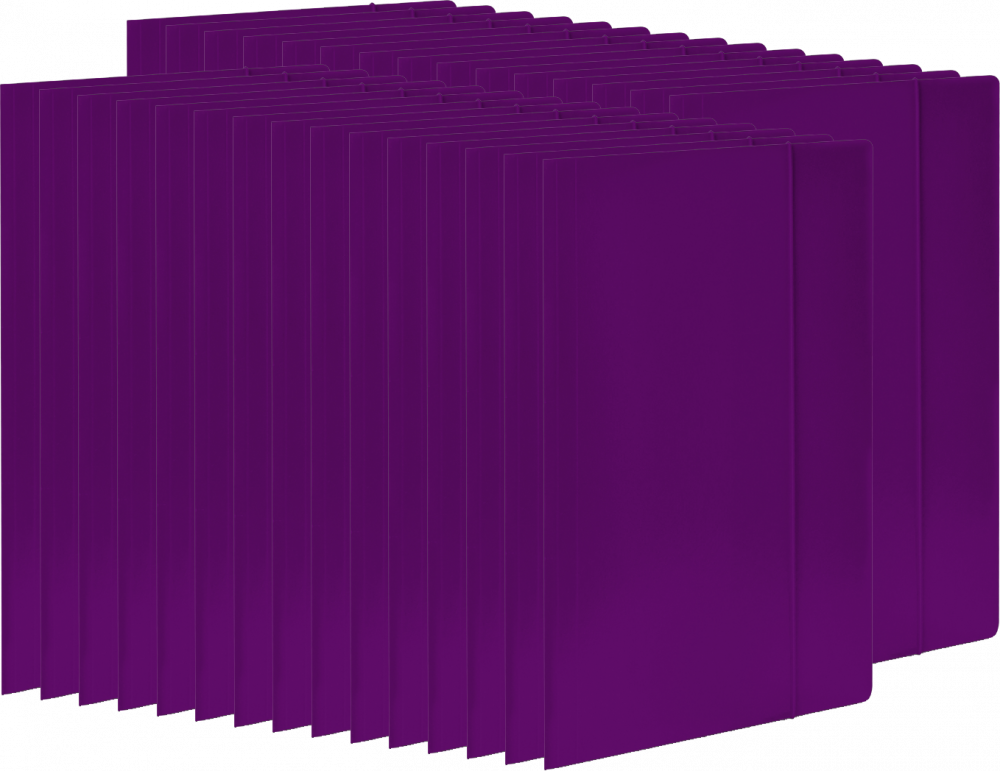 30x Teczka kartonowa z gumką VauPe Economy, A4, 380 g/m2, 20 mm, fioletowy