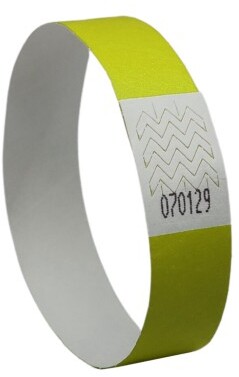 Opaski na nadgarstek Avery Zweckform, TYVEK , 256x19mm, 500 sztuk, żółty neonowy