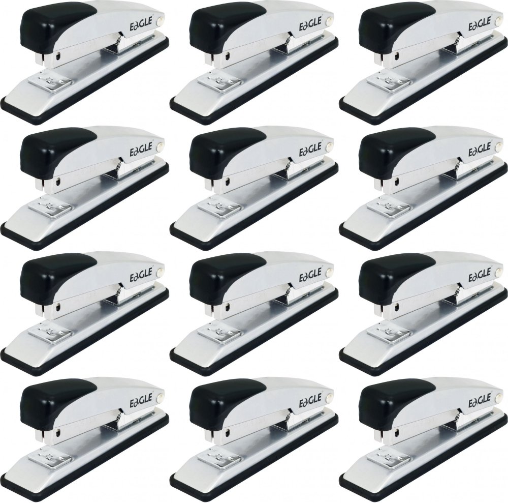 12x Zszywacz Eagle 205, do 20 kartek, czarny