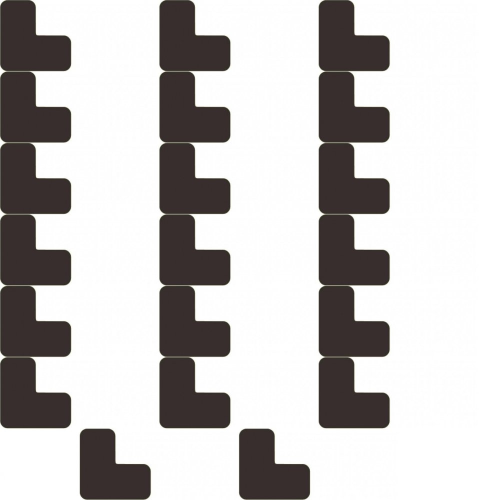 20x Znacznik podłogowy Prohaccp L, 96x96mm, czarny