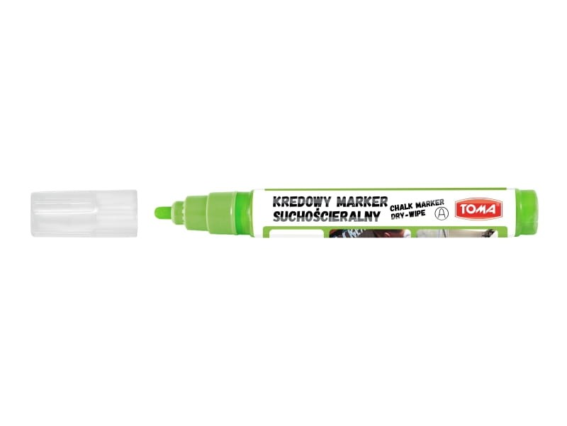 Marker kredowy suchościeralny Toma TO-296, okrągła, 4.5 mm, zielony