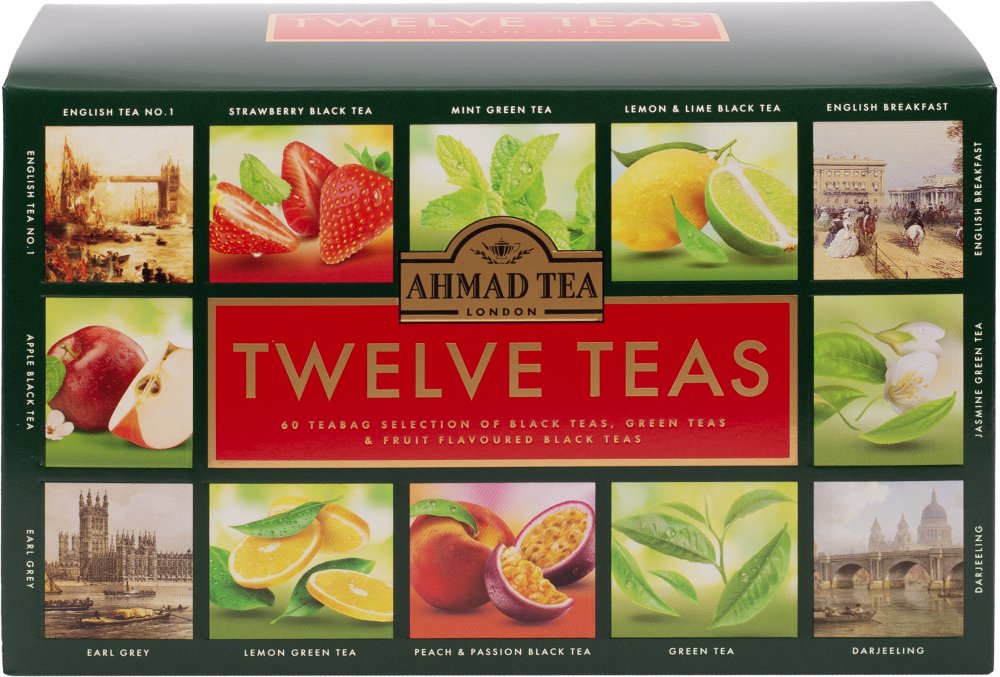 Zestaw herbat w kopertach Ahmad Tea Twelve Teas, 12 smaków, 60 sztuk x 2g