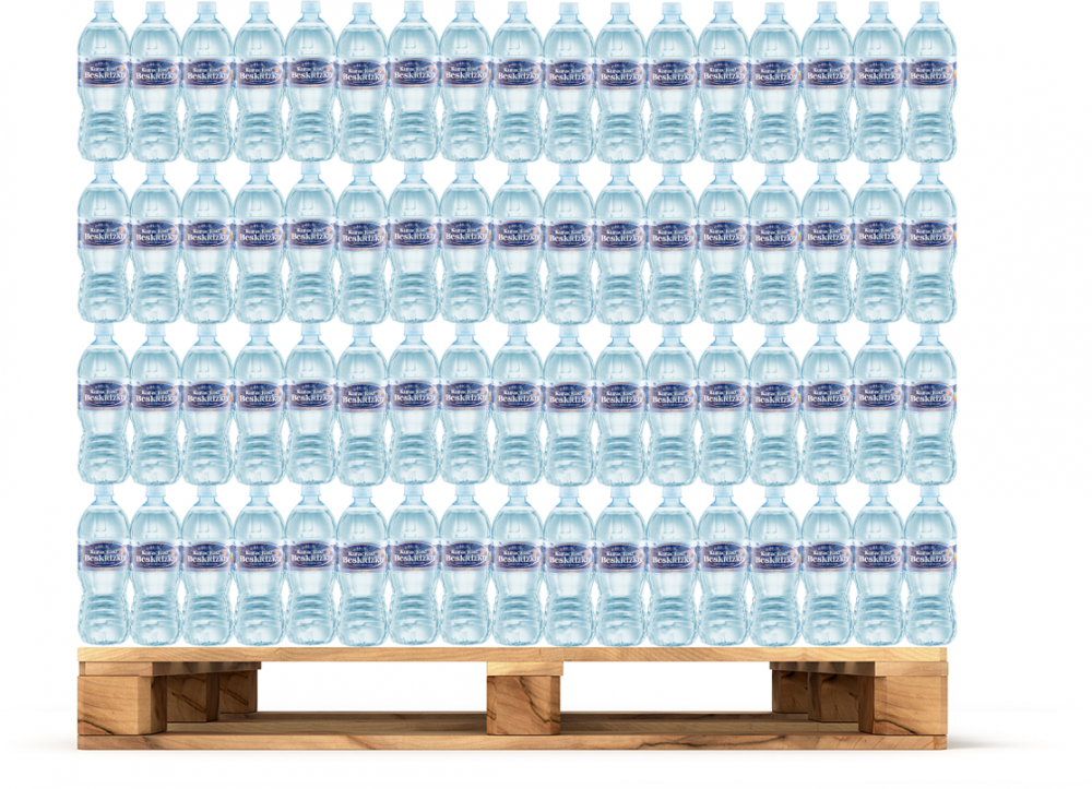 560x Woda niegazowana Kuracjusz Beskidzki, 1l, butelka PET