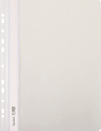Skoroszyt plastikowy oczkowy Biurfol, twardy, A4, do 200 kartek, biały
