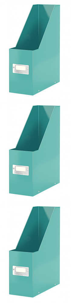 3x Organizer Leitz Wow Click&Store, A4, 95mm, do 950 kartek turkusowy